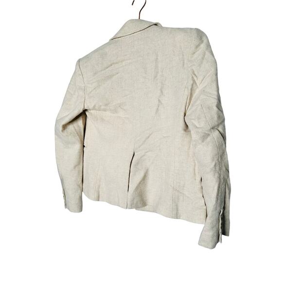 DEREK LAM 10 CROSBY Off-White Twill Wool Blend Jasper Utility Blazer Jacket sz 4 - Picture 5 of 13
